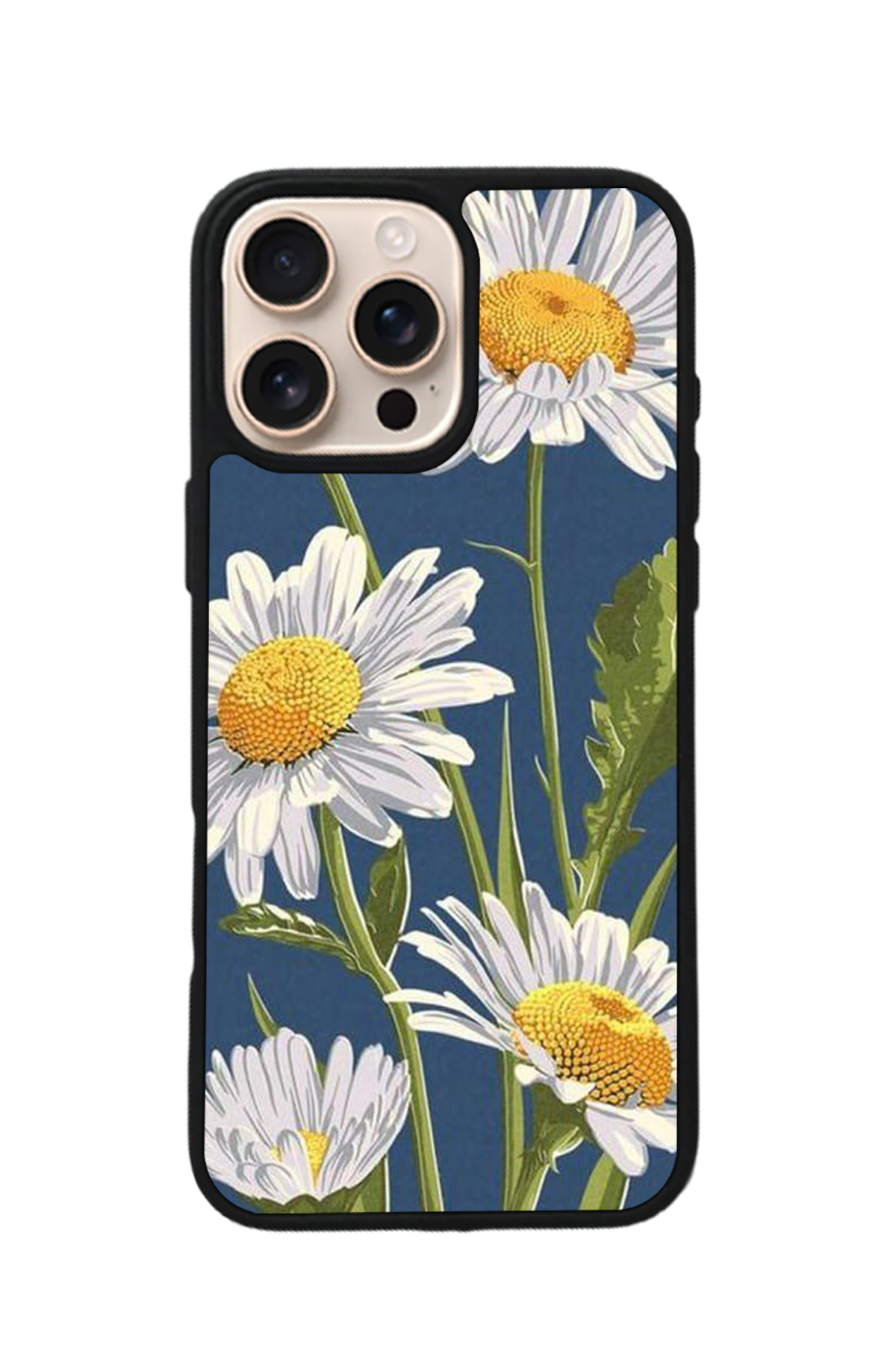 iPhone 15 Pro Max Uyumlu Papatya Tasarımlı Glossy Premium Kılıf