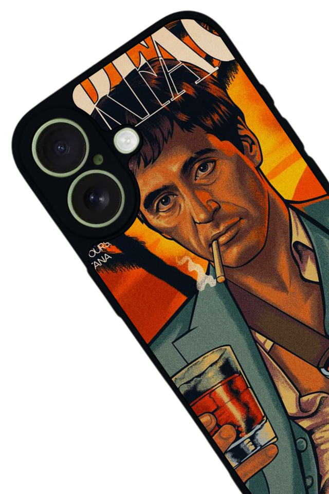 iPhone 17 Uyumlu Scarface Tasarımlı Glossy Premium Kılıf