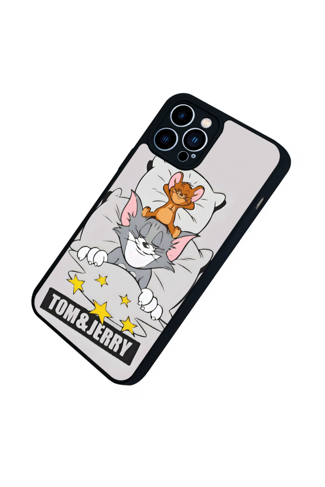 iPhone 12 Pro Max Uyumlu Tom And Jerry Tasarımlı Glossy Premium Kılıf
