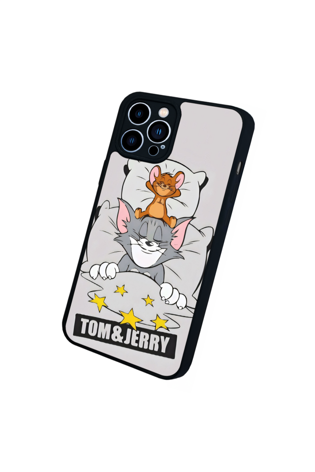 iPhone 12 Pro Max Uyumlu Tom And Jerry Tasarımlı Glossy Premium Kılıf
