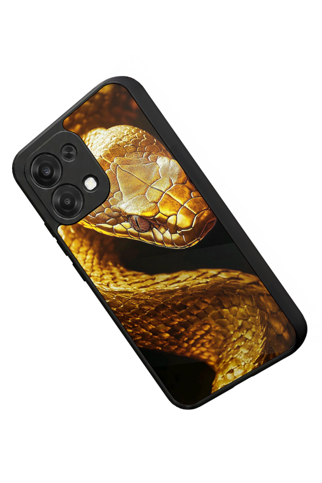 Oppo A6 Pro Uyumlu Yılan Tasarımlı Glossy Premium Kılıf
