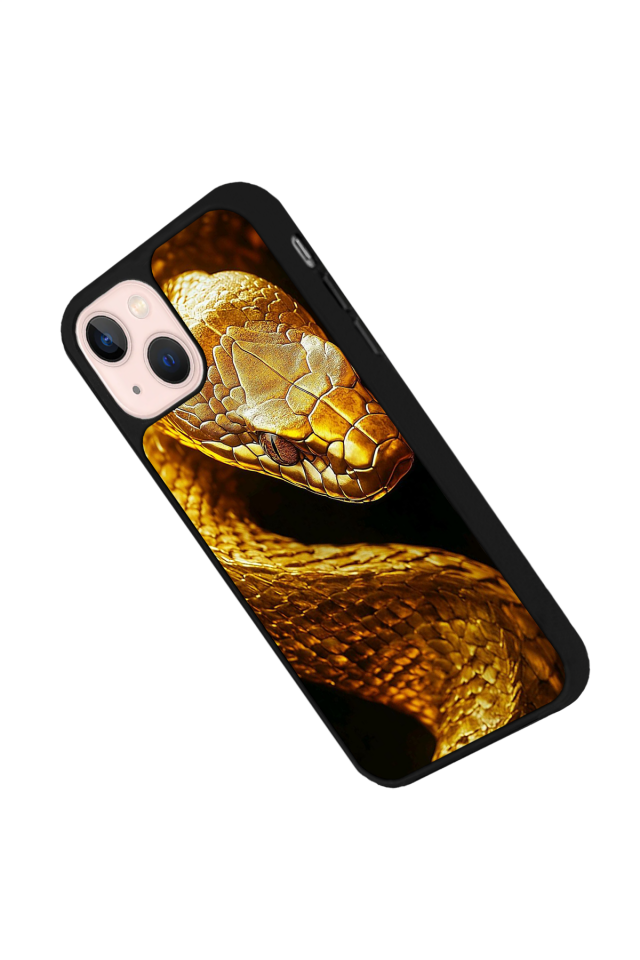 iPhone 13 Mini Uyumlu Yılan Tasarımlı Glossy Premium Kılıf