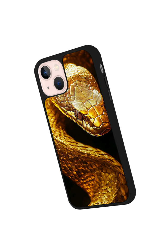 iPhone 13 Mini Uyumlu Yılan Tasarımlı Glossy Premium Kılıf