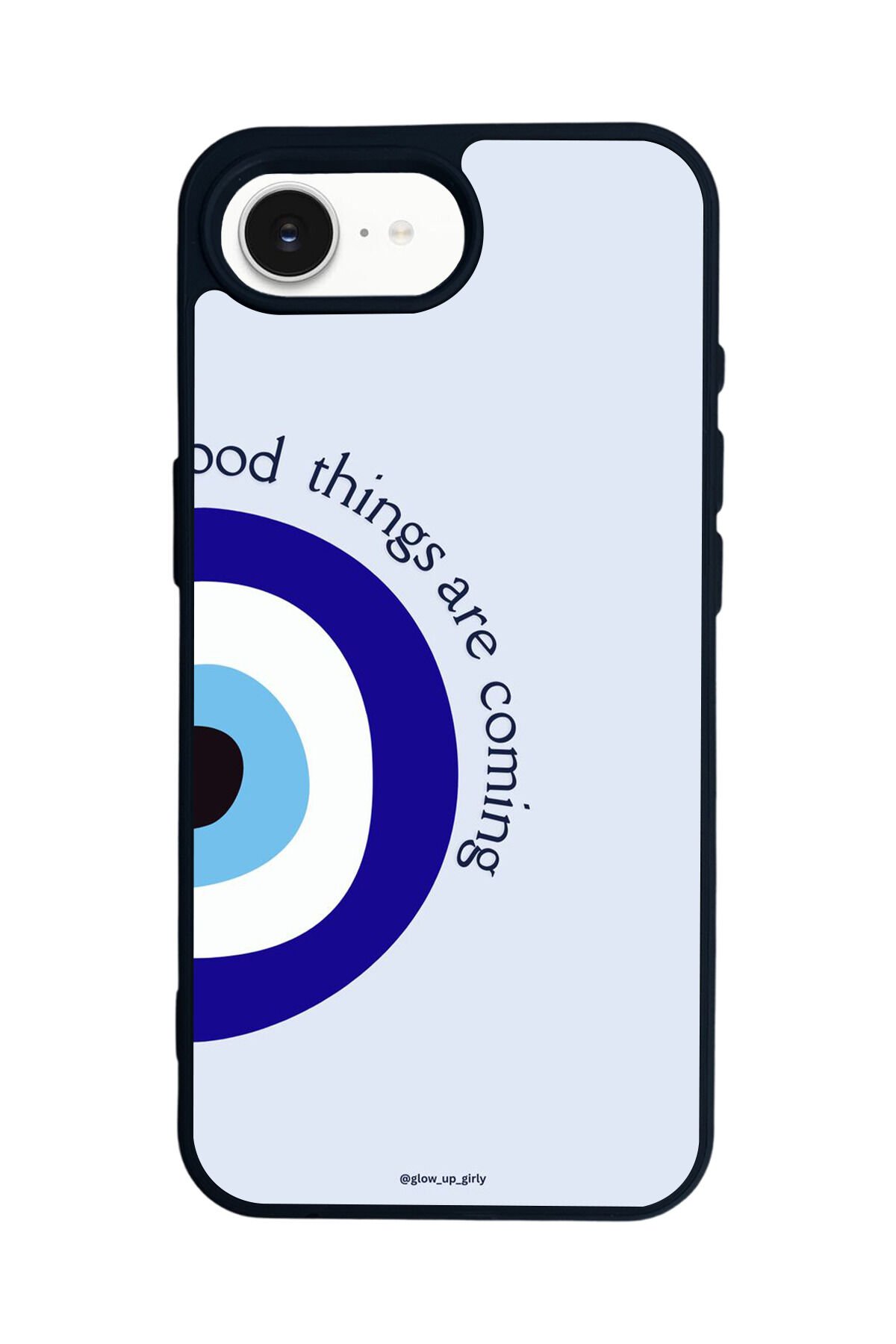 iPhone 16E Uyumlu Nazar Tasarımlı Glossy Premium Kılıf