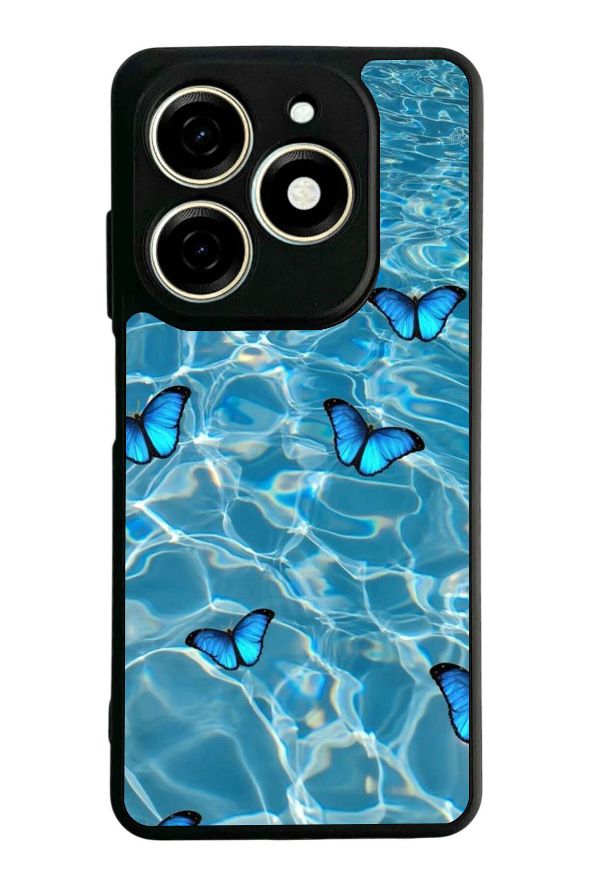 Infınıx Smart 8 Pro Uyumlu Kelebek Tasarımlı Glossy Premium Kılıf