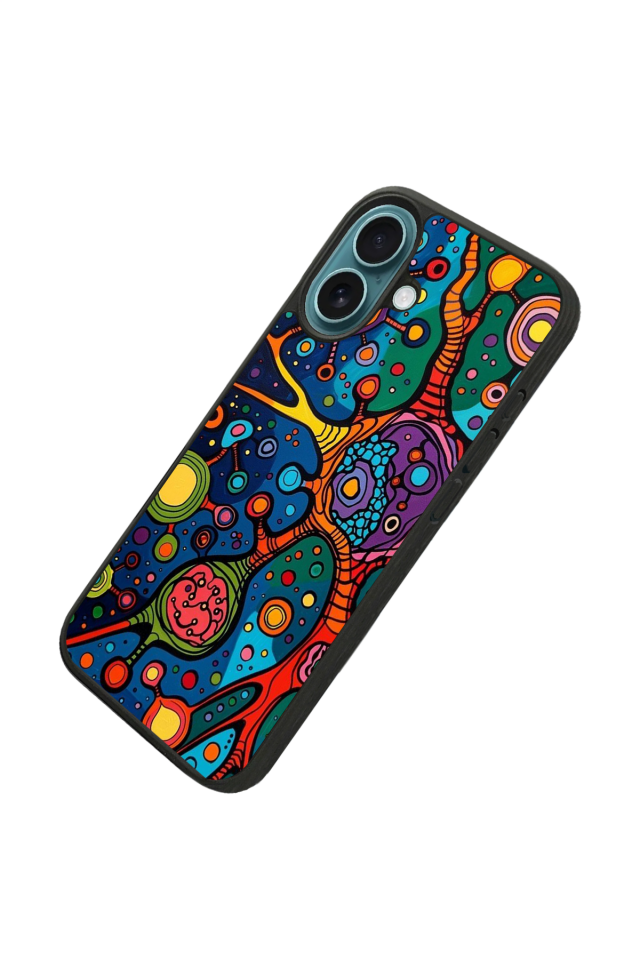 iPhone 16 Uyumlu Abstract Tasarımlı Glossy Premium Kılıf