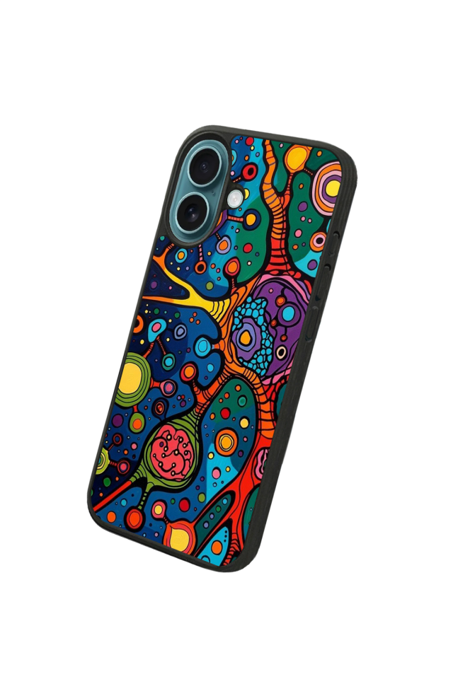 iPhone 16 Uyumlu Abstract Tasarımlı Glossy Premium Kılıf