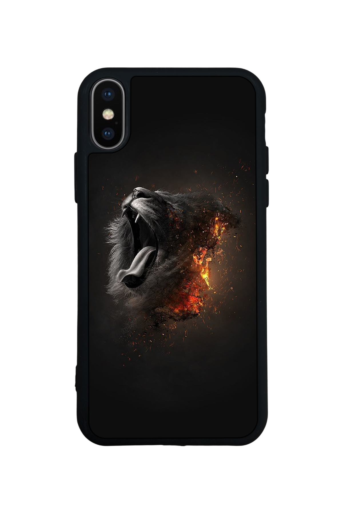 iPhone X/ XS Uyumlu Aslan Tasarımlı Glossy Premium Kılıf