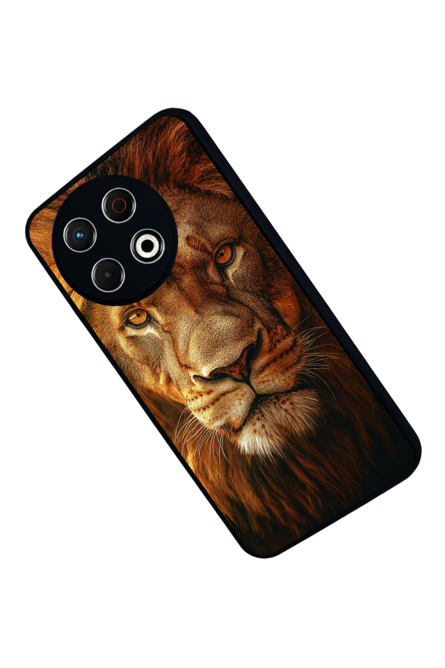 Tecno Spark 30 Pro Uyumlu Aslan Tasarımlı Glossy Premium Kılıf