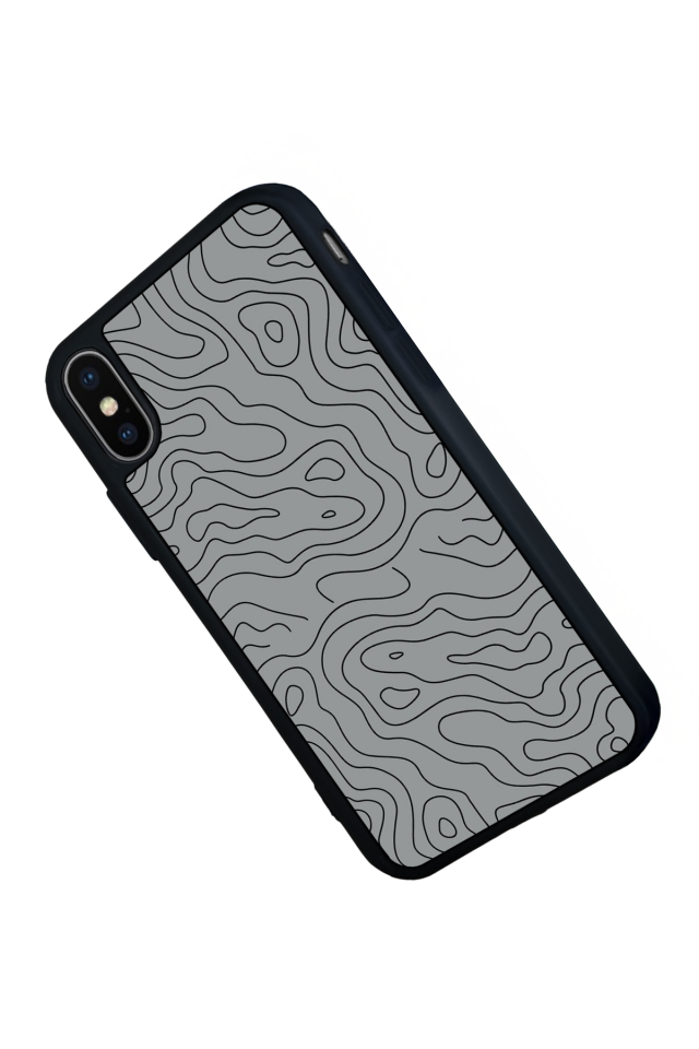 iPhone XS Max Uyumlu Çizgi Sanatı Tasarımlı Glossy Premium Kılıf