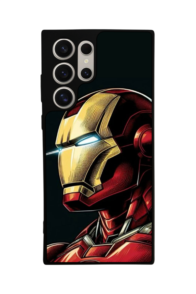 Samsung Galaxy S22 Ultra Uyumlu  Iron Man ( Demir Adam ) Tasarımlı Glossy Premium Kılıf