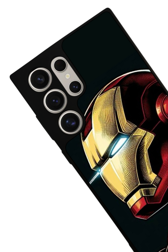 Samsung Galaxy S22 Ultra Uyumlu  Iron Man ( Demir Adam ) Tasarımlı Glossy Premium Kılıf