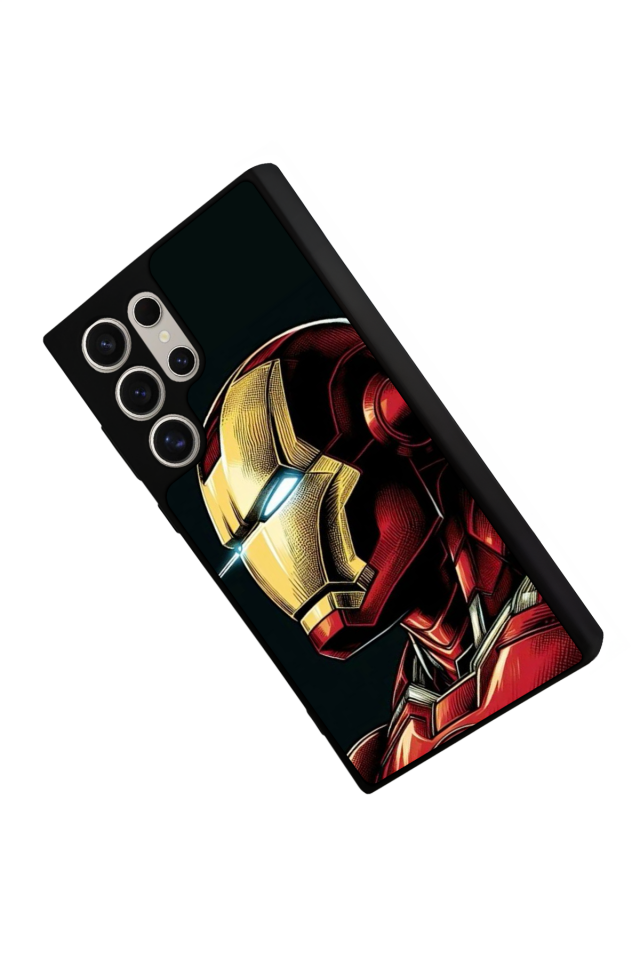 Samsung Galaxy S22 Ultra Uyumlu  Iron Man ( Demir Adam ) Tasarımlı Glossy Premium Kılıf
