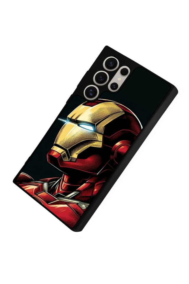 Samsung Galaxy S22 Ultra Uyumlu  Iron Man ( Demir Adam ) Tasarımlı Glossy Premium Kılıf