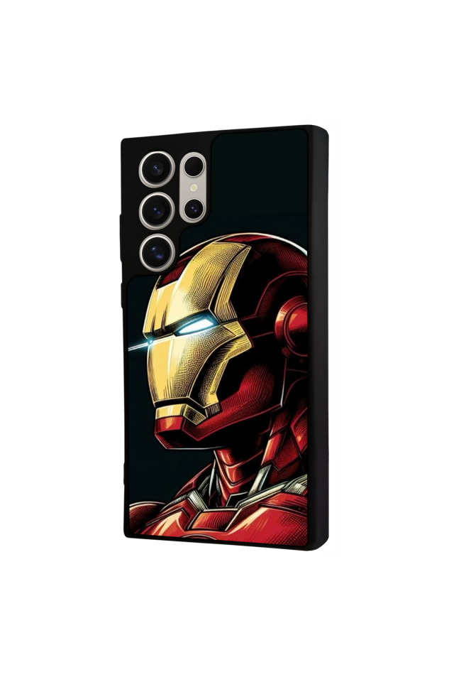 Samsung Galaxy S22 Ultra Uyumlu  Iron Man ( Demir Adam ) Tasarımlı Glossy Premium Kılıf