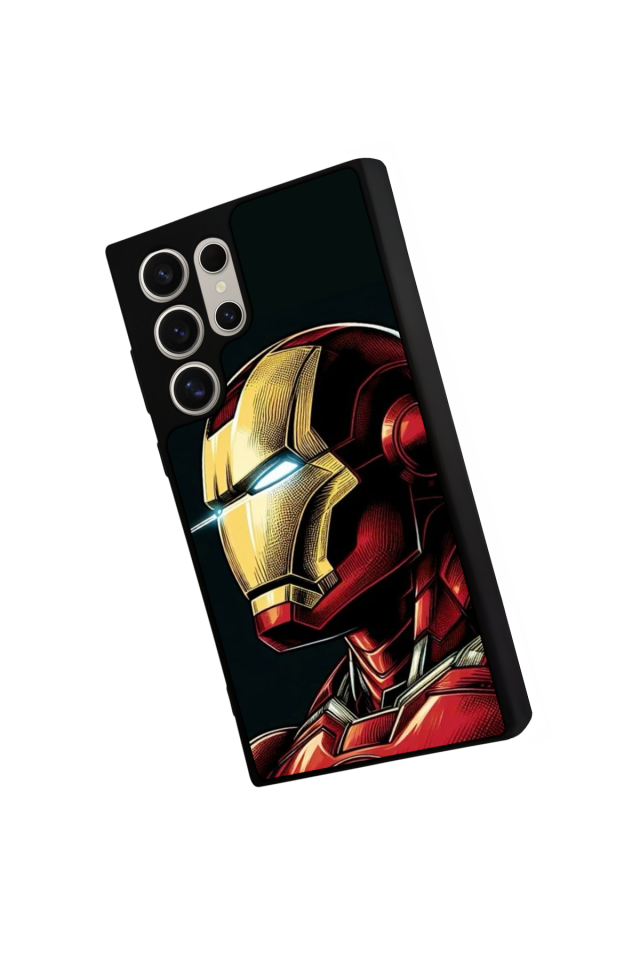 Samsung Galaxy S22 Ultra Uyumlu  Iron Man ( Demir Adam ) Tasarımlı Glossy Premium Kılıf