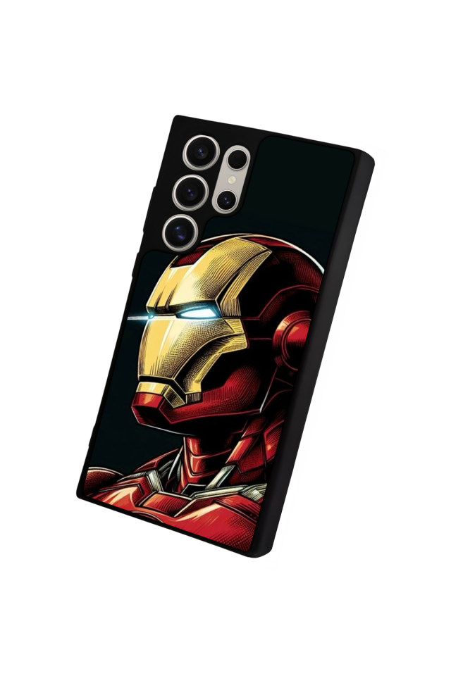 Samsung Galaxy S22 Ultra Uyumlu  Iron Man ( Demir Adam ) Tasarımlı Glossy Premium Kılıf