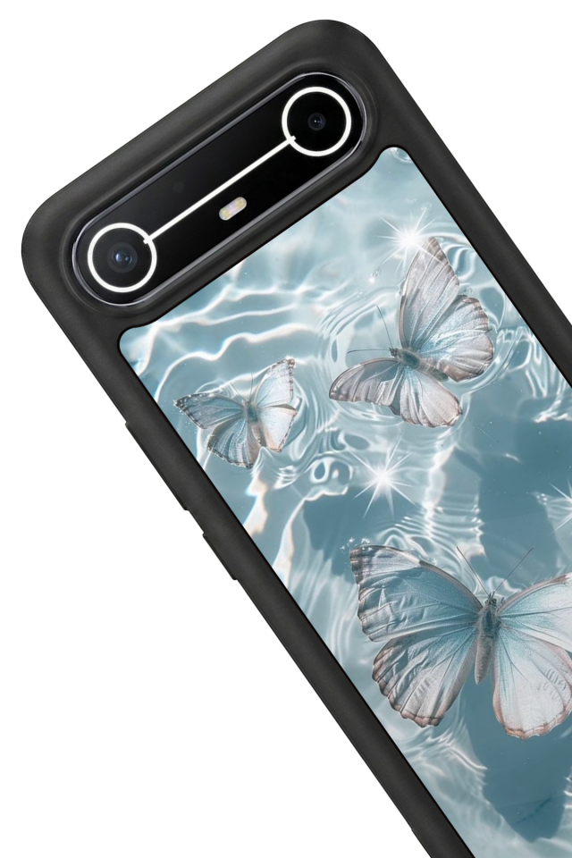 Tecno Spark Slim 5G Uyumlu Kelebek Tasarımlı Glossy Premium Kılıf