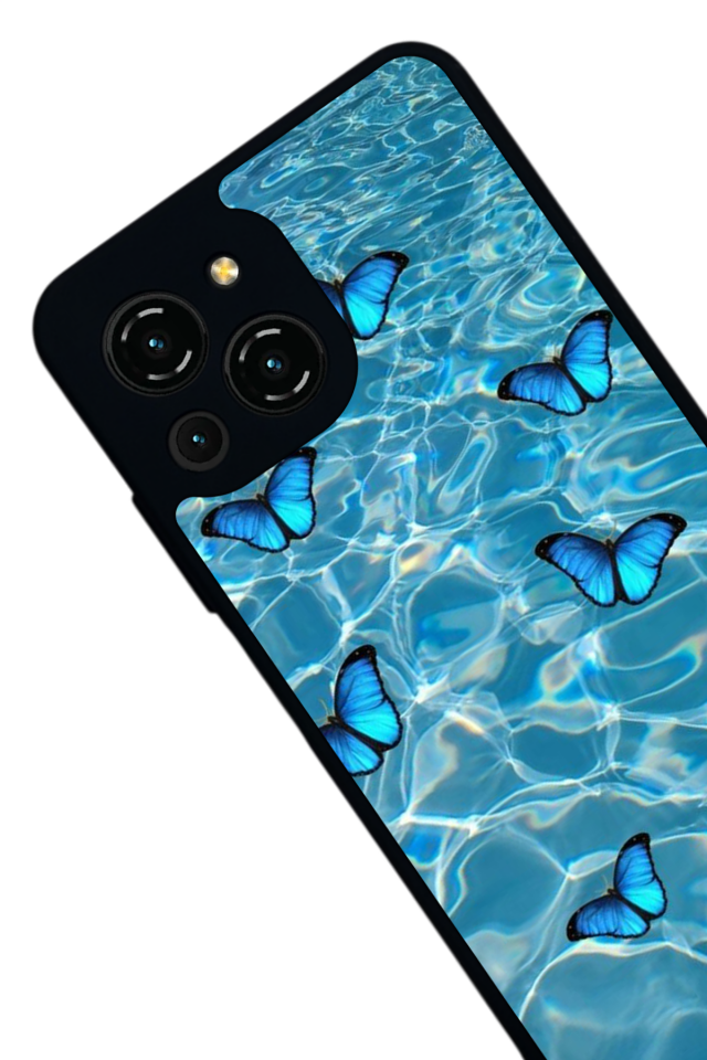 Reeder S23 Pro Max Uyumlu Kelebek Tasarımlı Glossy Premium Kılıf