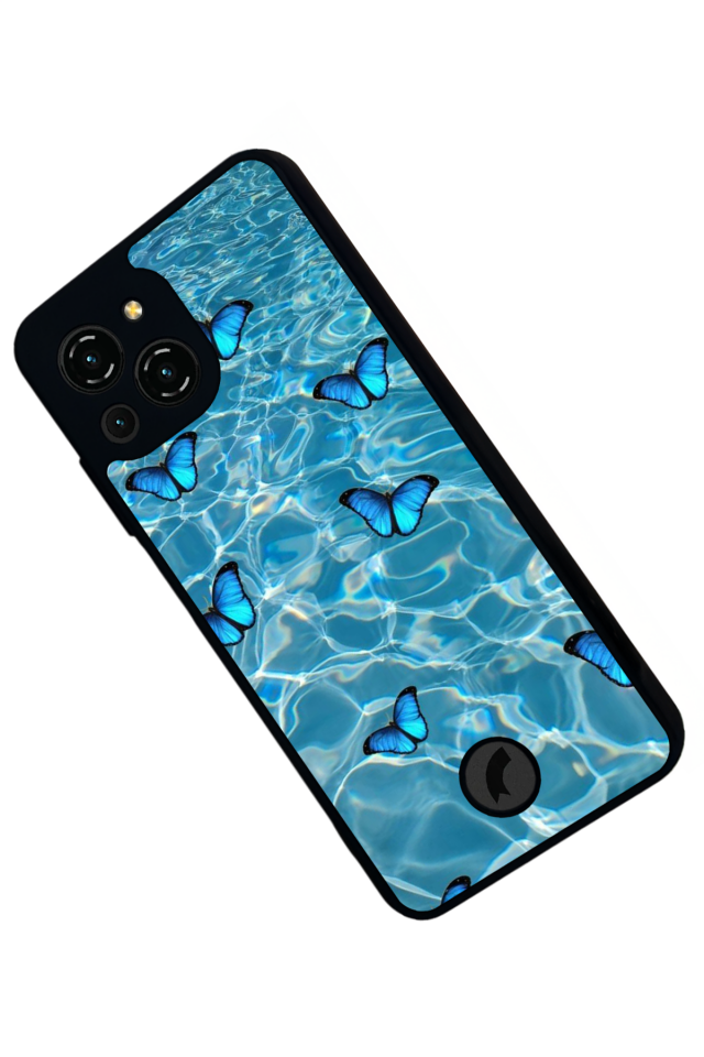 Reeder S23 Pro Max Uyumlu Kelebek Tasarımlı Glossy Premium Kılıf