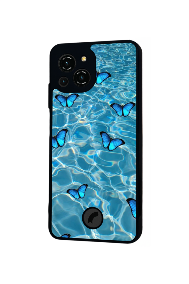 Reeder S23 Pro Max Uyumlu Kelebek Tasarımlı Glossy Premium Kılıf