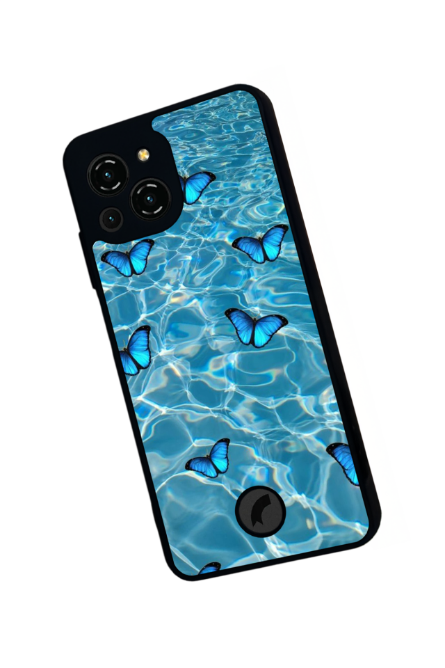 Reeder S23 Pro Max Uyumlu Kelebek Tasarımlı Glossy Premium Kılıf