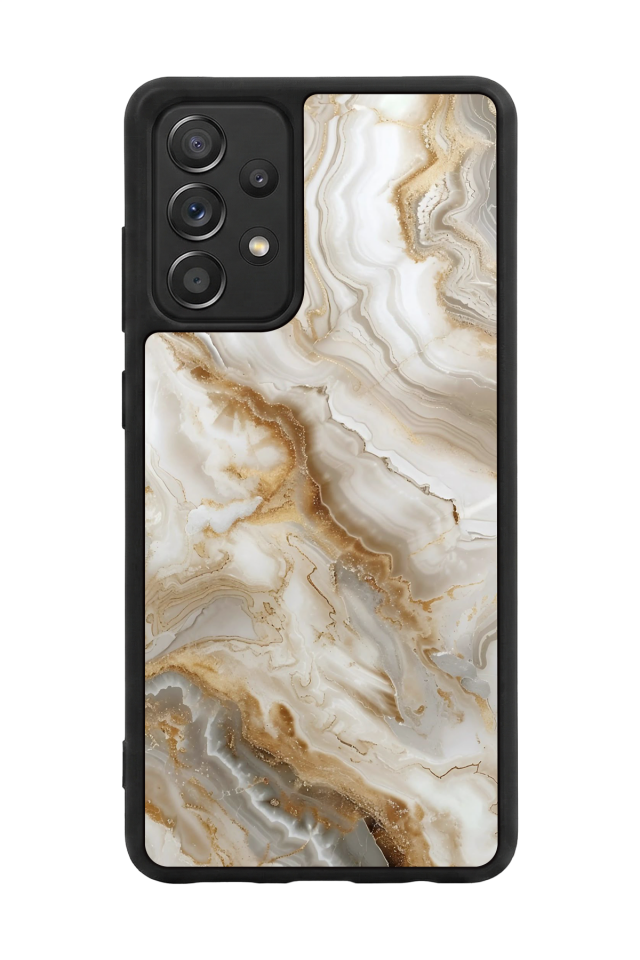 Samsung Galaxy A72 Uyumlu Mermer Marble Tasarımlı Glossy Premium Kılıf