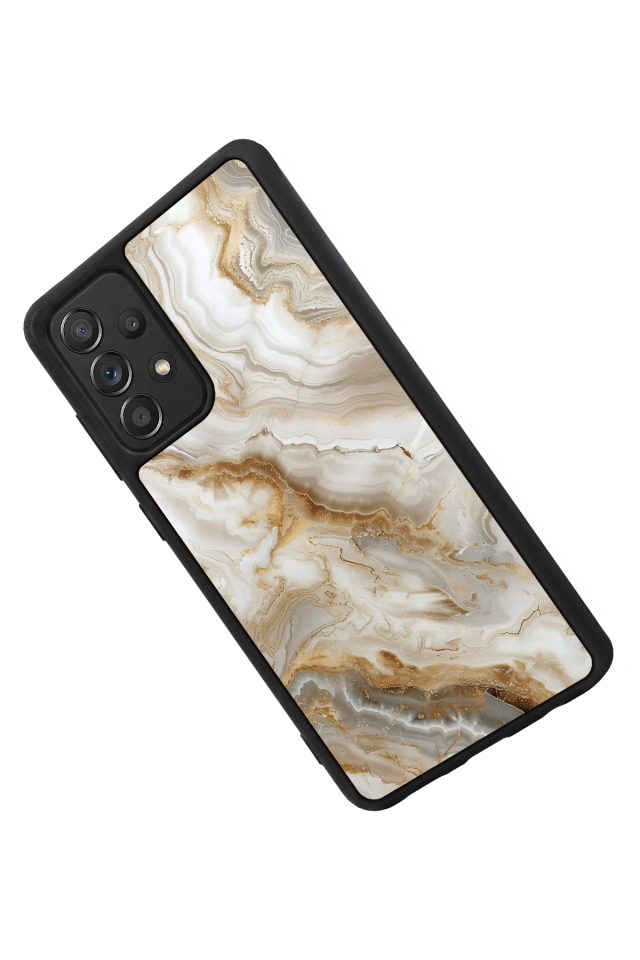 Samsung Galaxy A72 Uyumlu Mermer Marble Tasarımlı Glossy Premium Kılıf