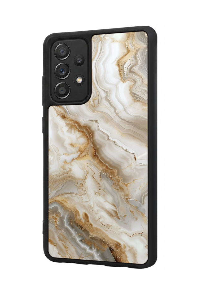Samsung Galaxy A72 Uyumlu Mermer Marble Tasarımlı Glossy Premium Kılıf