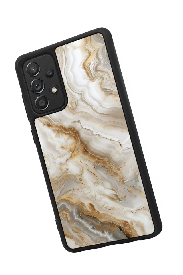 Samsung Galaxy A72 Uyumlu Mermer Marble Tasarımlı Glossy Premium Kılıf
