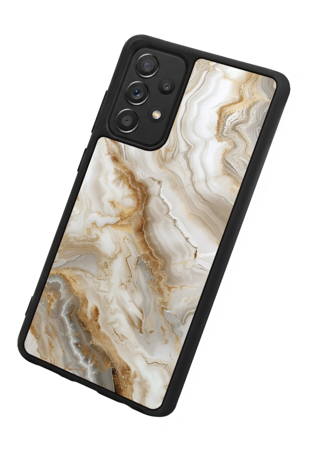 Samsung Galaxy A72 Uyumlu Mermer Marble Tasarımlı Glossy Premium Kılıf