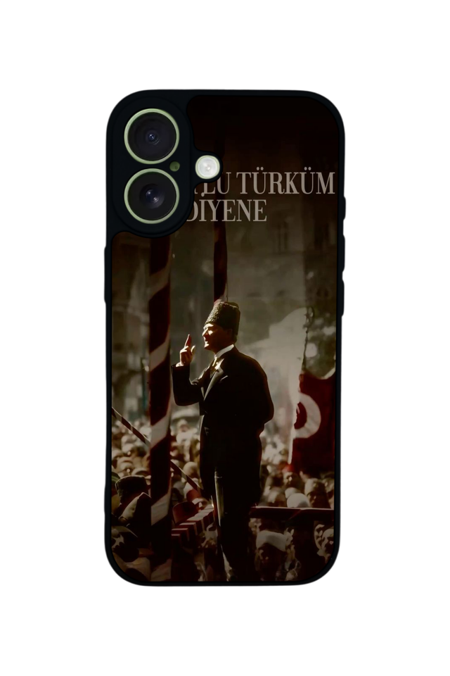 iPhone 17 Uyumlu Mustafa Kemal Ataturk Tasarımlı Glossy Premium Kılıf