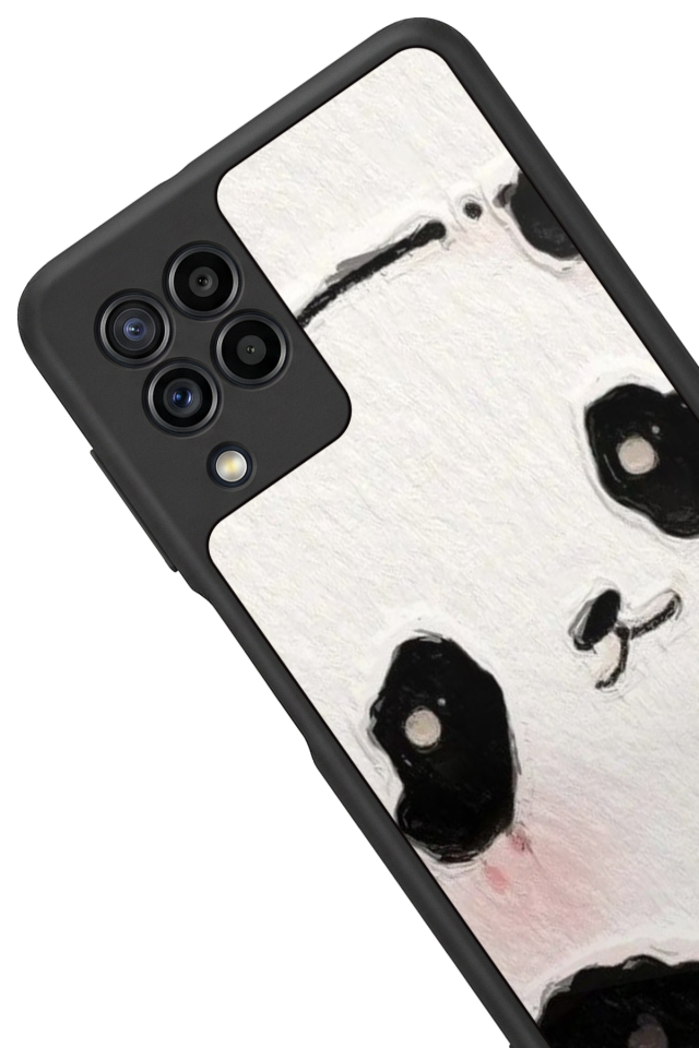 Samsung Galaxy M22 Uyumlu Panda Tasarımlı Glossy Premium Kılıf