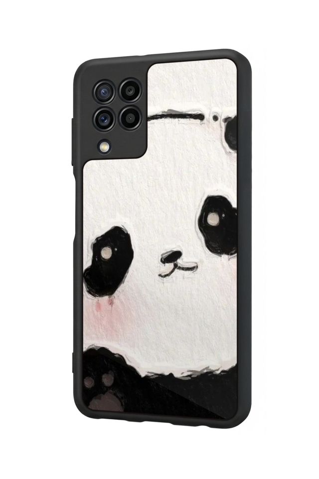 Samsung Galaxy M22 Uyumlu Panda Tasarımlı Glossy Premium Kılıf