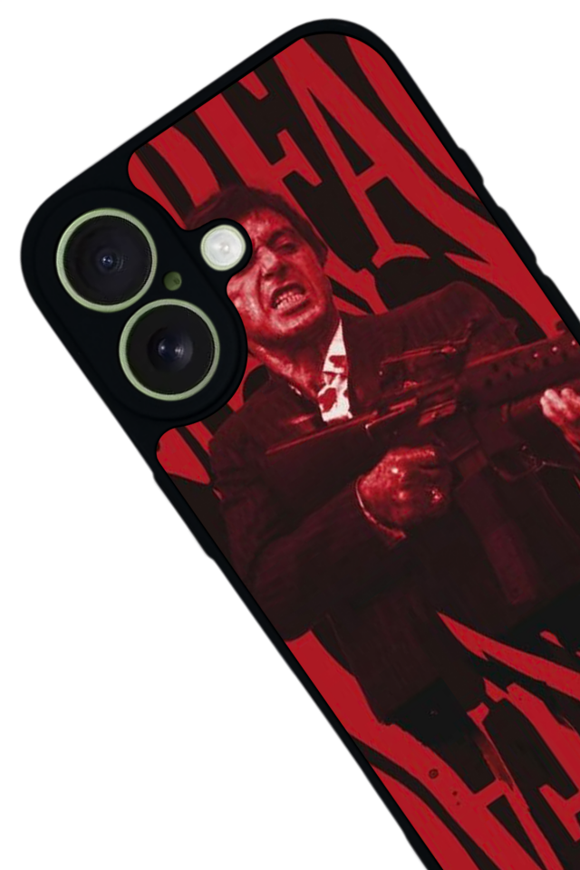iPhone 17 Uyumlu Scarface Tasarımlı Glossy Premium Kılıf