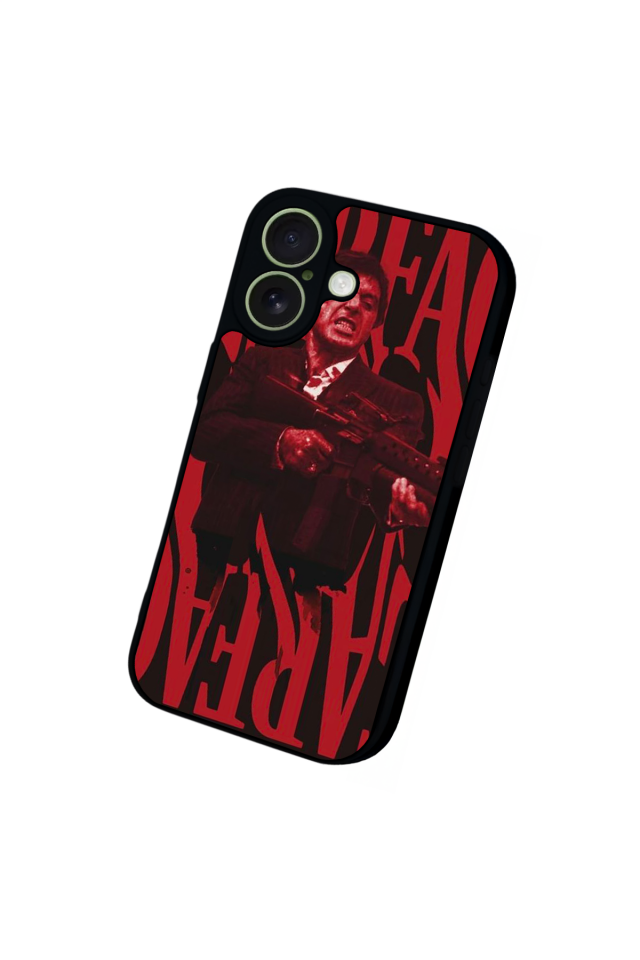 iPhone 17 Uyumlu Scarface Tasarımlı Glossy Premium Kılıf