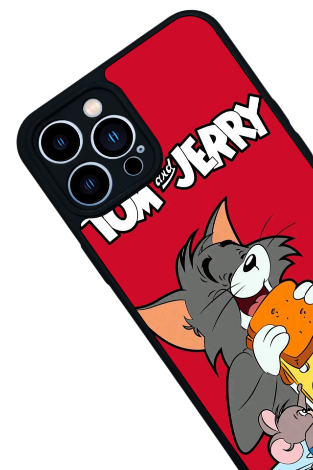 iPhone 12 Pro Max Uyumlu Tom And Jerry Tasarımlı Glossy Premium Kılıf