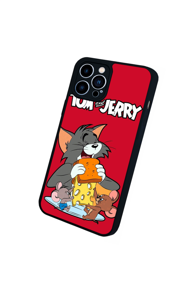 iPhone 12 Pro Max Uyumlu Tom And Jerry Tasarımlı Glossy Premium Kılıf