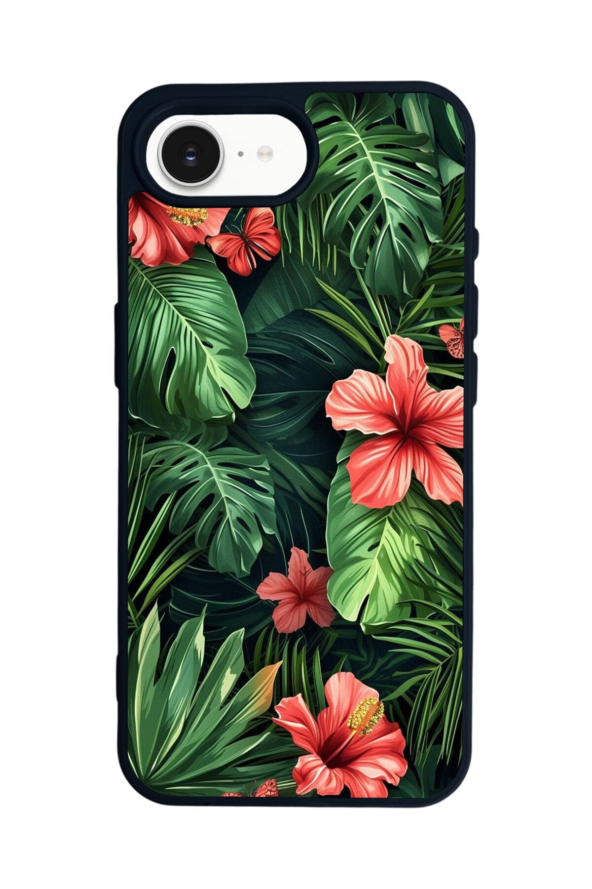 iPhone 16E Uyumlu Botanik Tasarımlı Glossy Premium Kılıf