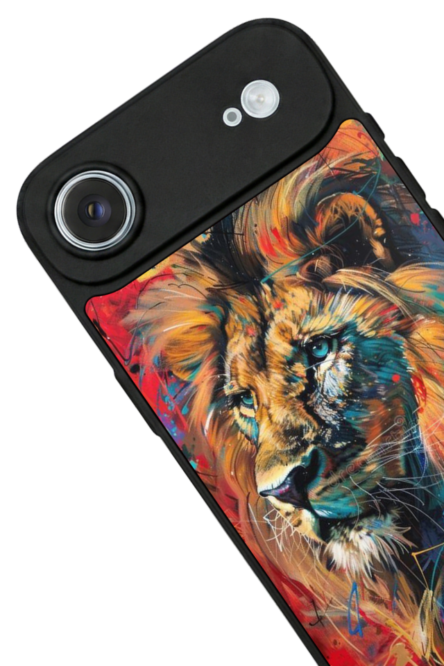 iPhone 17 Air Uyumlu Aslan Tasarımlı Glossy Premium Kılıf