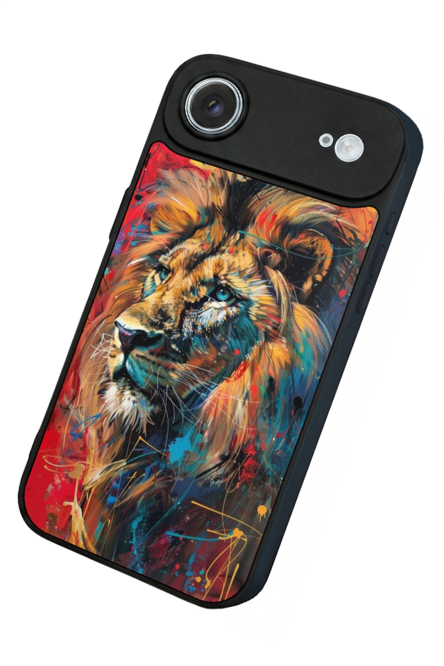 iPhone 17 Air Uyumlu Aslan Tasarımlı Glossy Premium Kılıf