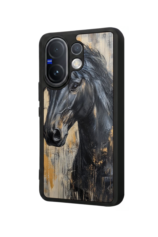 Vivo V60 Uyumlu At Horse Tasarımlı Glossy Premium Kılıf