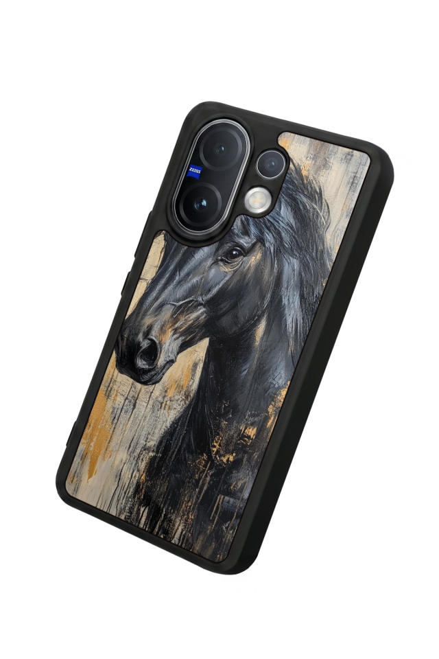 Vivo V60 Uyumlu At Horse Tasarımlı Glossy Premium Kılıf