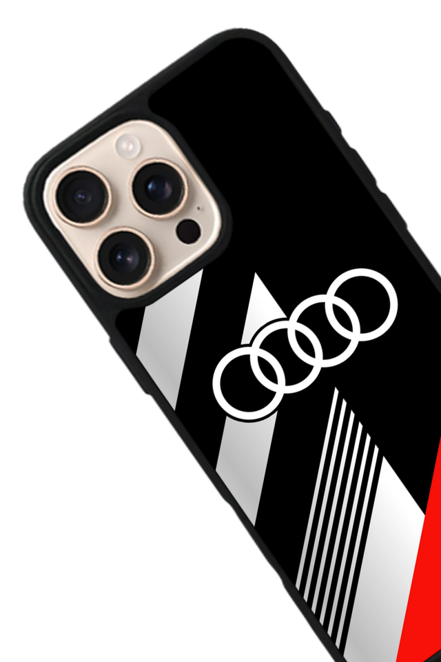 iPhone 15 Pro Uyumlu Audi Tasarımlı Glossy Premium Kılıf