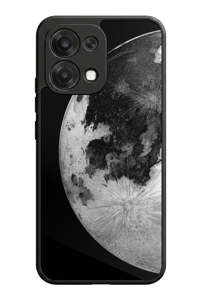 Oppo A6 Pro Uyumlu Ay Tasarımlı Glossy Premium Kılıf