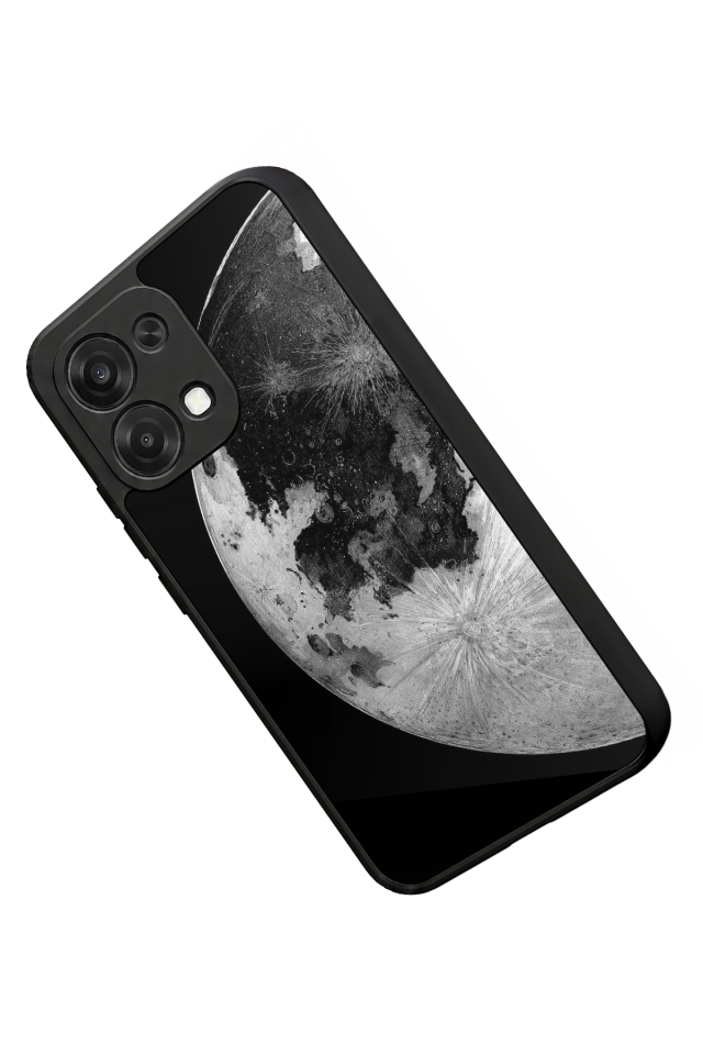 Oppo A6 Pro Uyumlu Ay Tasarımlı Glossy Premium Kılıf