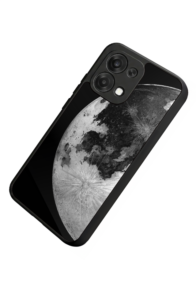 Oppo A6 Pro Uyumlu Ay Tasarımlı Glossy Premium Kılıf