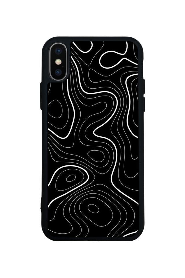 iPhone XS Max Uyumlu Çizgi Sanatı Tasarımlı Glossy Premium Kılıf