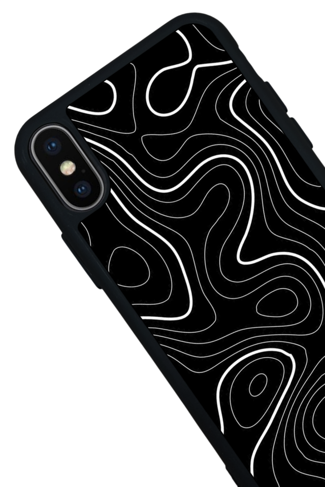 iPhone XS Max Uyumlu Çizgi Sanatı Tasarımlı Glossy Premium Kılıf