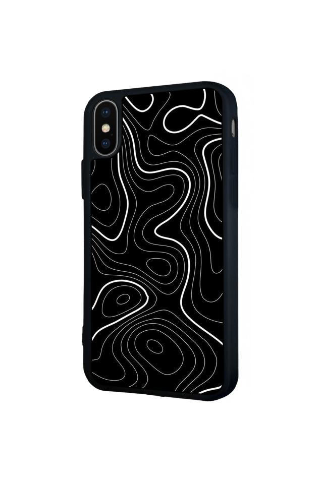 iPhone XS Max Uyumlu Çizgi Sanatı Tasarımlı Glossy Premium Kılıf